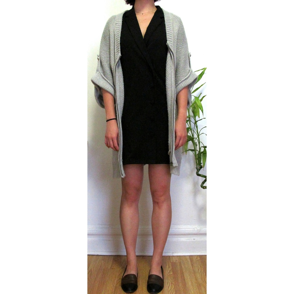 Barneys New York CO-OP sweater knit zip cardigan